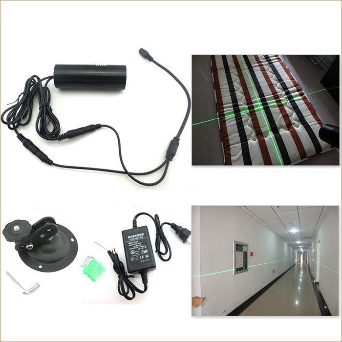 532nm 10mw Line Cross 2IN1 녹색 Adjustable Laser Positioning Lamp 레이저 모듈 - Click Image to Close